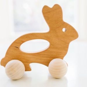 Wooden Bunny Push Toy